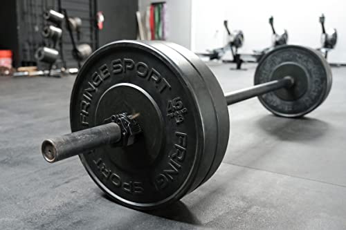 OneFitWonder Black Bumper Plate Set - 170 lbs for Weightlifting & Strength Training