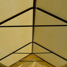 Caravan Canopy Mega Domain Carport with Waterproof Polyethylene Top, Durable Steel Frame, Compression Lock, and Easy Assembly, 10 by 20 Feet, Tan