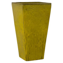 Emissary - Crisco Tall Square Planter, Tropical Yellow 17x31.5 H