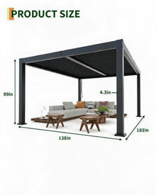 Outdoor Pergola 12'X16' 94AS Drainage System