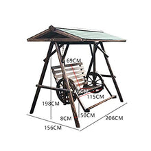 HAOKAZLBR Large Outdoor Porch Swing Garden Patio Swing Chair 3 Person Garden Swing Outside Furniture Patio Swing Outdoor Lounge Chair Lazy Daze Hammocks Swing Bench Perfect Set