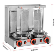 VUBYSG Vertical Doner Kebab Grill, Gas Cooker Rotating Roaster Baking, 360 ° Automatic Rotating Lamb Skewers Vertical Grill, for Home Party Garden B,B,B