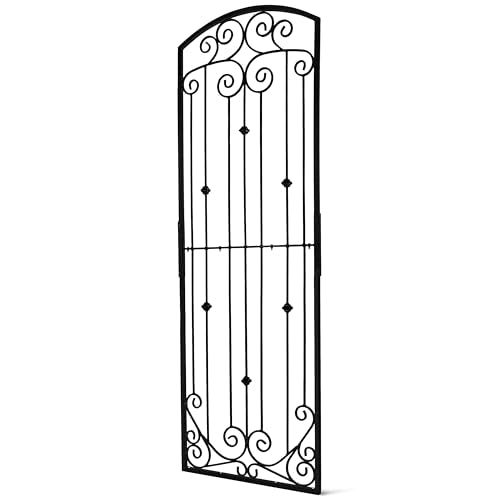 H Potter 8 Ft Freestanding Black Garden Trellis 32" W x 96" H Iron