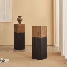 bonsai pot stand Floor Standing Corner Wooden Decorative Base(Medium)