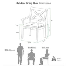 Cambridge Casual Harbor 3-Piece Teak Wood Outdoor Patio Bistro Chat Set, Side Table and 2 Patio Chairs for Garden, Balcony, Backyard and Poolside, Beige Cushion/Teak Wood
