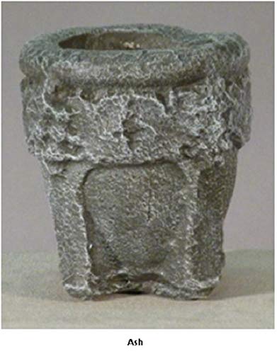 CC Outdoor Living Set of 2 Ash Finished Outdoor Decorative Urn Planters 37" Gray