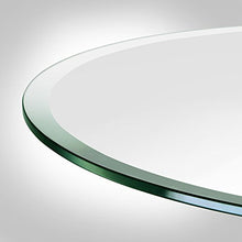 Dulles Glass 48 inch Round Glass Table Top - Tempered - 1/2" Thick Glass Surface, Safe Beveled Edge, Multipurpose for Dining Table, Patio, Coffee and End Table