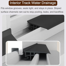 Sliding Windows Rain Diverter for Exterior Interior Groove, Peel and Stick wall Edges Drip Edge, Universal Dual-Layer Window Rain Guard