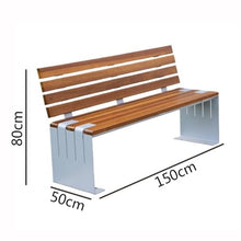 Heavy-Duty Outdoor Benchs Outdoor Bench 2-Person Garden Benches for Outside, Metal Frame Patio Seating with Backrest, Armrests for Lawn, Park, Porch, Entryway Slatted Seat for Park, Yard & Porch