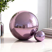 YDJIANCAI 1 Pcs Gazing Ball, Stainless Steel Polished Reflective Smooth Garden Sphere Globe Mirror, Colorful and Shiny Addition to Any Garden Or Home(Size:18.89in/48cm)