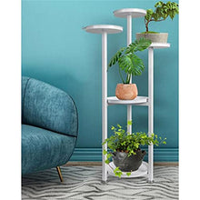 5 Tiers Metal Plant Holder Display Shelf Home Indoor Outdoor Garden Decor Flower Stand with Foot Pad (Color : Gray, Size (Onecolor