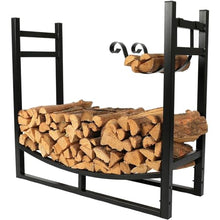 WXPWAMZ Large Firewood Rack, Wood Rack With Hook, Indoor/Outdoor Wood Rack For Firewood/Log/Lumber/Kindling