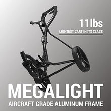 TGU Golf Push Cart - Swivel Front Wheel, 360 Rotating, 1-Step Folding, Aircraft Grade Frame, Clear Design Concept, Lightweight & Easy Handling (Black)