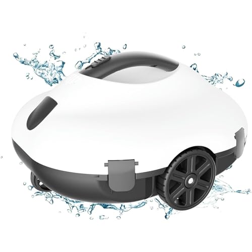 Automatic Robotic Pool Cleaner with Powerful Suction for Above and Inground Pools, Features Intelligent Route Planning and Self-Parking
