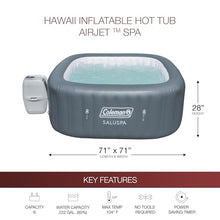 Bestway Coleman SaluSpa 140 Air Jet Inflatable Hot Tub Spa Gray