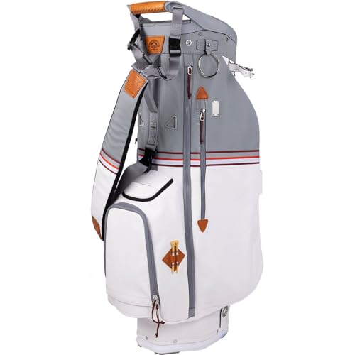 Sun Mountain Men's Mid-Stripe Cart Bag '24 White/Cadet/Brick