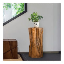 LUYOUBOZHU Vase Stand Imitation Wooden Pile Resinous Plant Base, Multifunctional Decorative Display Stand