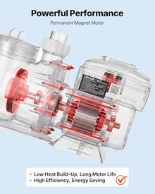 VEVOR Variable Speed Pool Pump, 3 HP, AC 220-240V, 190 GPM, In/Above Swimming Pool Pump with Filter Basket, Powerful Self Priming, Programmable Timer, for Inground and Above Ground Swimming Pool