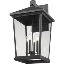 Z-Lite 4 Light Outdoor Wall Sconce Black