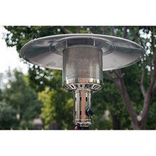 TEOYETTSF Outdoor Patio Propane Heater with Portable Wheels Standing Gas Outside Stainless Steel Burner Black