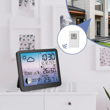 LCD Color Screen Weather Clock Forecast Alarm Indoor Outdoor Temperature Humidity Meter