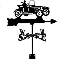 Simple and Strong Rooftop Weathervane Wind Vane Steel Weathervane Roof Vane Measuring Tools Weather Vane Metal Ornament Wind Vane. (Rv)