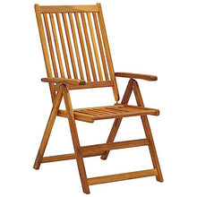 KKgypkn Garden Reclining Chair Set of 2 with Red Cushions and Brown Solid Acacia Wood Frame, Durable Outdoor Seating for Patio, Balcony, Multi-Position Backrest, Weather-Resistant