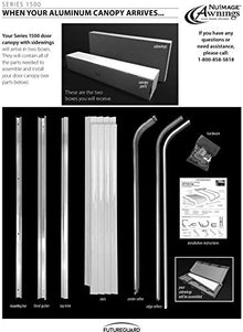 1500 Series Aluminum Door Canopy with Sidewings