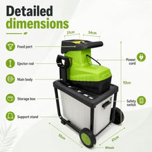 YUDINGKVN Leaf Mulcher Electric Wood Chipper & Shredder for Yard Waste Leaf