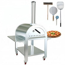 Garvee 32" Outdoor Wood‑Fired Pizza Oven,Stainless Steel Grill Oven