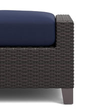 New Classic Furniture Skye Wicker Patio Ottoman (Set of 2), Blue – Wicker Ottoman Patio Footrest – Weather-Resistant Outdoor Footstool and Outdoor Foot Rest – Stylish and Durable Patio Ottoman