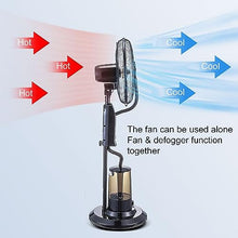 CUTPOIY Outdoor Misting Fan with Water Tank, Oscillating Cooling Fan for Patio Garden, 3 Speeds, Timer, Shaking Head