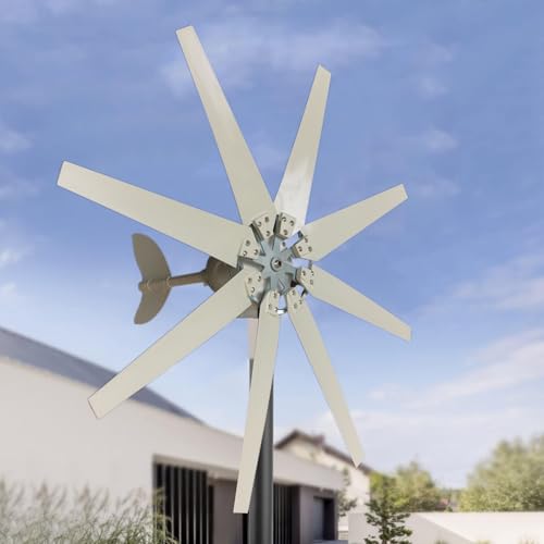 Professional Wind Turbines, 8 Blade Wind Turbines Small Windmill Generator 400W Industrial, Solar and Wind Power Parts and Accessories,48V