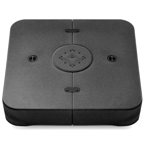 OROTLECT 330Lb Capacity Fillable Heavy-Duty Outdoor Cantilever Umbrella Base W/Easy-Fill Spouts - Black