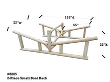 Log Kayak Rack 2-Place Rowboat Rack Unfinished