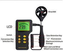 XIXIDIAN Handheld Digital Wind Speed Meter Measuring Air Speed Air Volume and Dew Point Wet Bulb Temperature Humidity Air Flow Tester for Drone,Sailing, Skiing,Surfing Etc.