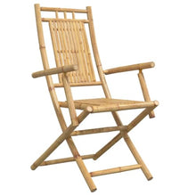 LKJVFCPW Set of 8 Foldable Garden Chairs, Bamboo Outdoor Patio Dining Chairs, Portable Lightweight Weather-Resistant Seating for Backyard Deck Lawn, Brown