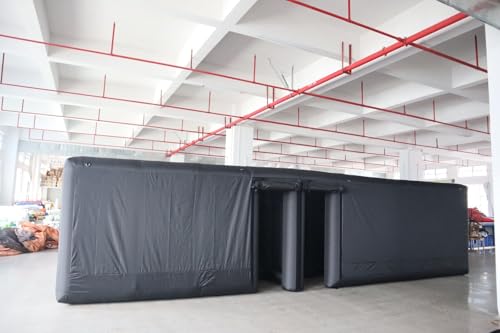 Bookishbunny Large Black Inflatable Maze Labyrinth for Halloween 26x13x6.5ft