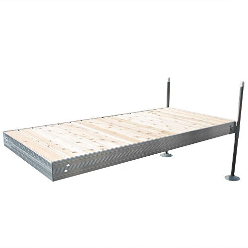 Tommy Docks Complete Dock Package 8 FT Aluminum Frame Cedar Decking