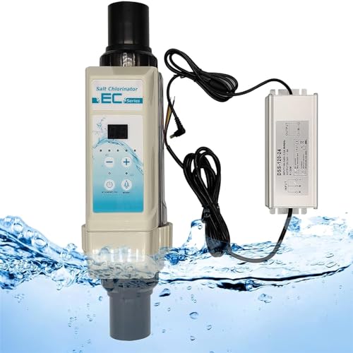 GLBMXDD Pool Salt Chlorine Generator Saltwater Chlorinator- 20g/h Salt Water Pool Chlorination System.Water Treatment Equipment Water Chlorination System with Automatic Alarm,20000gallons