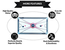 PUCK Atlas 7-Foot Air Hockey Table with Table Tennis Top White