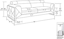 Blackjack Furniture Gianni Italian Leather Sofa with Adjustable Headrests Light Blue
