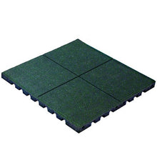 KIDWISE PlayFall Playground Safety Surfacing Green 40 Tiles Pallet 2'x2' Rubber 160 sq. ft. 1.75" Thickness