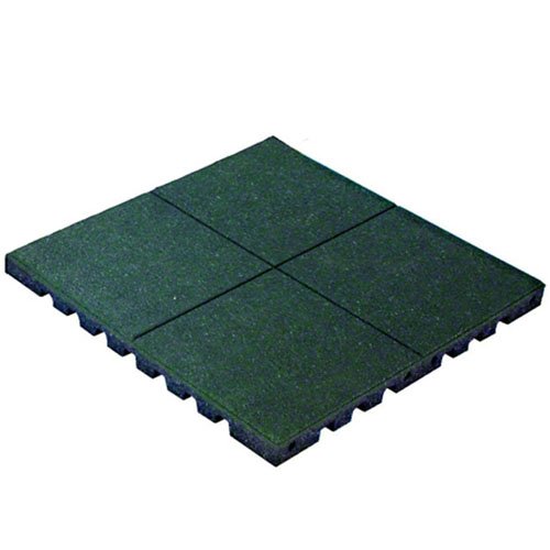 KIDWISE PlayFall Playground Safety Surfacing Green 40 Tiles Pallet 2'x2' Rubber 160 sq. ft. 1.75" Thickness