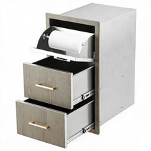 Takywep Stainless Steel BBQ Island Drawer with Paper Towel Holder Storage