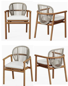 Qty 4 - Grade-A Teak Wood Luxurious Solo / Single Fensee Arm Chairs #26FNAA