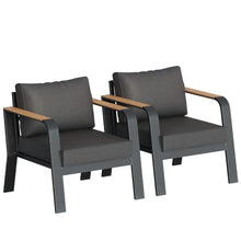 Modern Aluminum Outdoor Loveseat Sofa – 2-Seater Metal Patio Couch