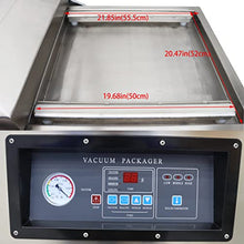 INTSUPERMAI Two Chamber Vacuum Sealer Stainless Steel Food Packaging Machine 21.8inch