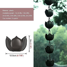 GVBNOTT Lotus for Gutters, Replacement Downspouts Rainwater Collection Chain, Outdoor Patio Garden Decorative Rain Bells, Easy to Install，260cm/8.5ft