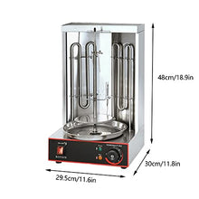 Vertical Grill Doner Grill 3KW Grill Machine Electric Gyro Machine Gyro Grill Doner Machine Chicken Grill BBQ Table Grill Temperature Adjustable 50-300°C 6 RPM Silver